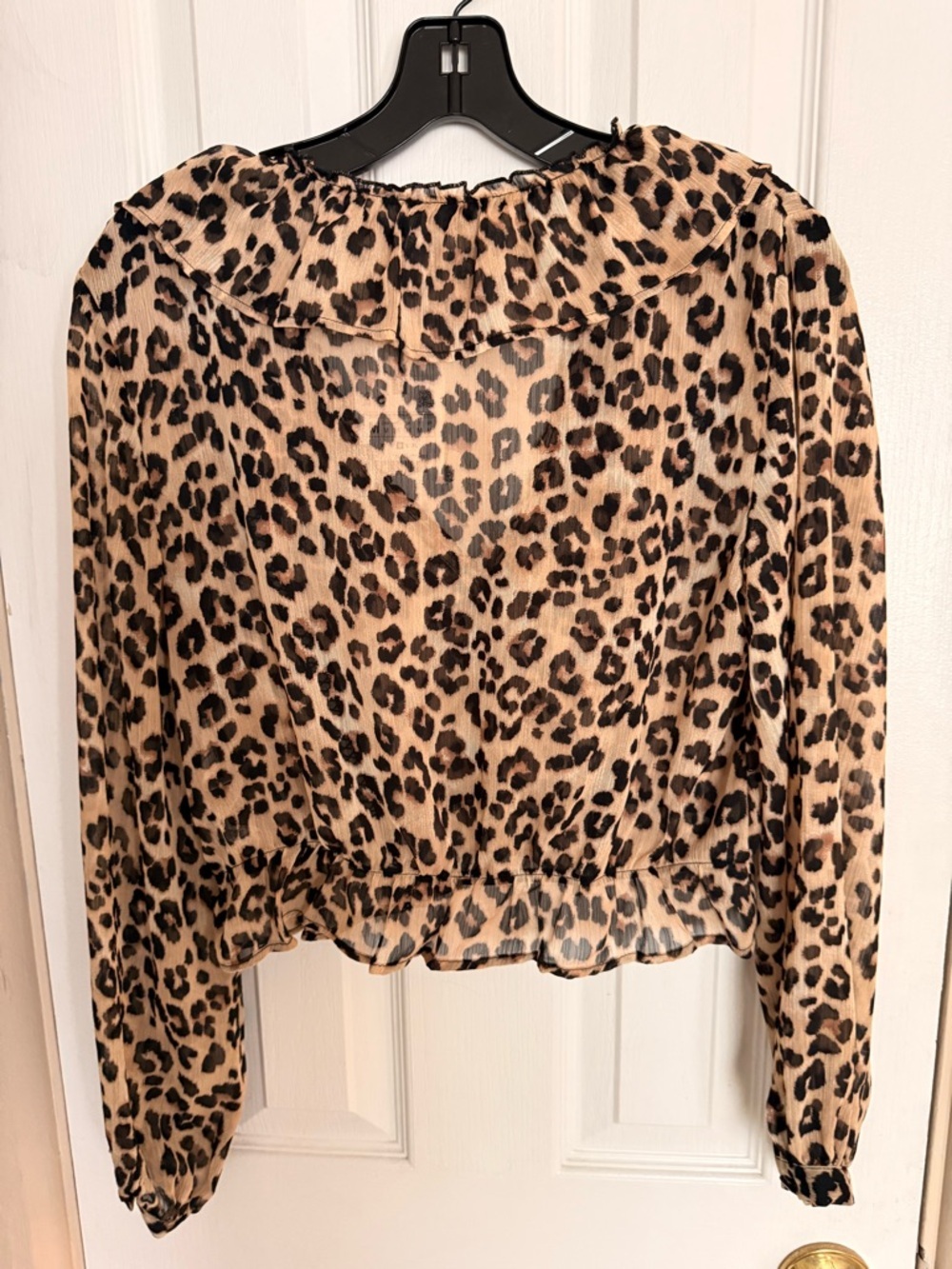 Zara sheer leopard animal print top NWT - Picture 5 of 5